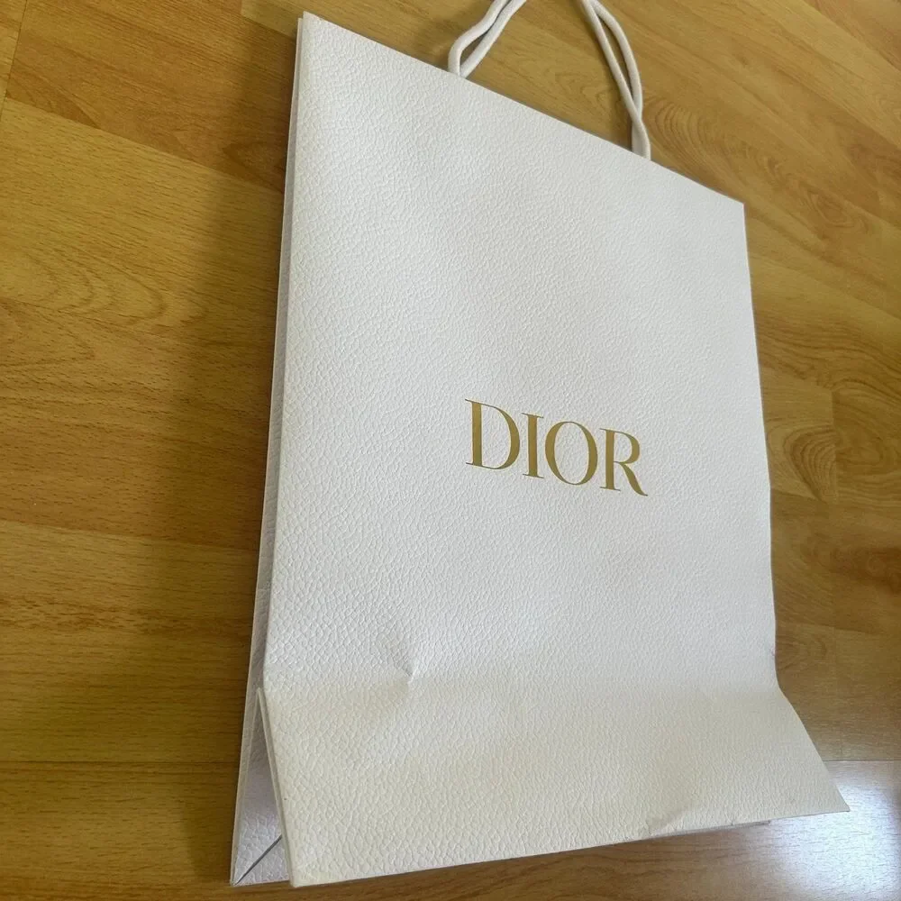 Dior Paper Shopping Bag - white large, 17.25